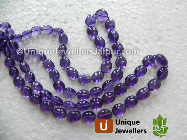 Amethyst Oval Plain Nugget Beads